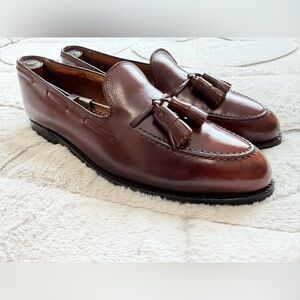 $599 Alden 560 for Sherman Brothers Chestnut Brown Tassel Moccasin Loafers 10.5